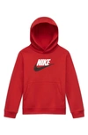 Nike Kids' Sportswear Club Fleece Hooded Sweatshirt In University Red