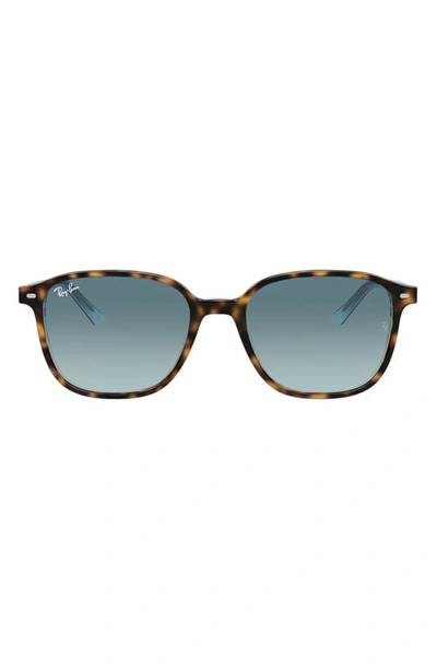 Ray Ban Leonard 53mm Gradient Square Sunglasses In Havana Blue