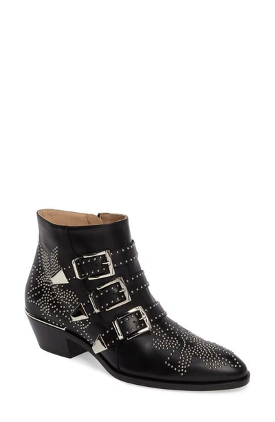 Chloé Susanna 30mm Studded Ankle Boots In Black