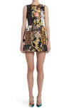 DOLCE & GABBANA BROCADE & JACQUARD PATCHWORK A-LINE MINIDRESS,F6O0ZTGDX79