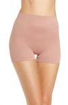 Skims Ribbed High-rise Stretch-jersey Shorts In Desert