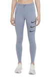 Nike Epic Luxe Run Division Women's Mid-rise Running Leggings In Ashen Slate/ Black