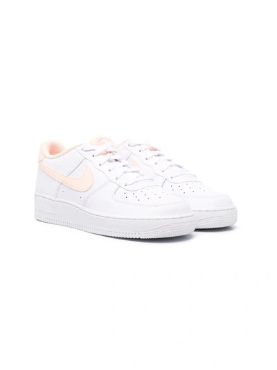 Nike Teen Air Force 1 Gs Trainers In White