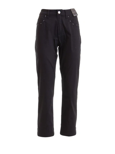Angelo Marani Embellished Black Cotton Jeans