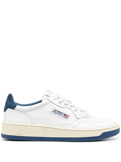 Autry Colour-block Leather Trainers In White
