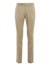 PT TORINO COTTON TROUSERS IN BEIGE