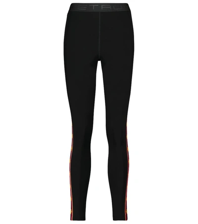Etro Jersey Leggings With Embroidered Band In Black