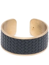 PINETTI WOVEN-LEATHER NAPKIN RING