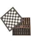 Pinetti Chess And Checkers Game Board In Grau