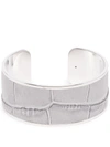 Pinetti Crocodile-embossed Napkin Ring In Grau