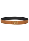 Loewe Reversible Anagram Belt In Tan
