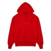 Ami Alexandre Mattiussi Logo Boxy Cotton Jersey Hoodie In Red