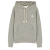 ACNE STUDIOS FENNIS FACE GREY HOODED COTTON SWEATSHIRT,4045382