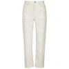 Totême Toteme High-waisted Cropped Jeans In Off White