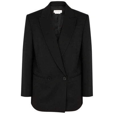 Alexander Mcqueen Black Double-breasted Wool Blazer