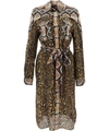 BURBERRY BURBERRY ANIMAL PRINTED PATCHWORK SHIRT DRESS