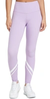 Tory Sport High-rise Compression Mélange Side-pocket Chevron Legging In Lilac Heather