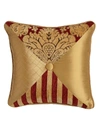 Austin Horn Collection Bellissimo Square Pieced Pillow With Button & Cording