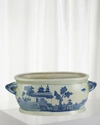 Winward Blue & White Ceramic Pot