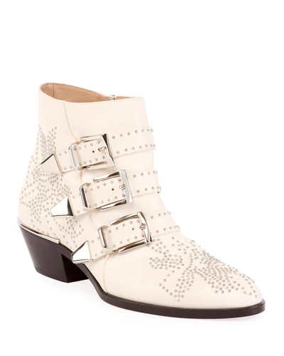 Chloé Susanna 30mm Bootie In Cloudy White