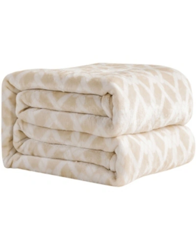 Sedona House Printed Flannel Blanket, Twin In Natural