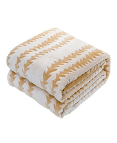 Sedona House Shaved Printâ Flannel Blanket, Twin In Yellow