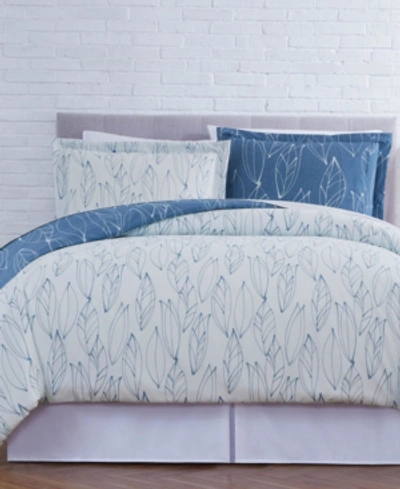 Southshore Fine Linens Premium Ultra-soft Modern Foliage Comforter Set, King/california King In Blue