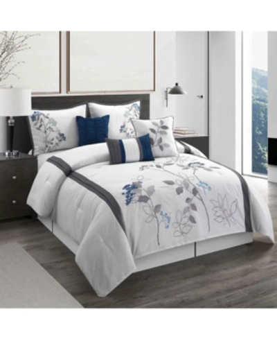 Nanshing Lucy Comforter Set, Queen, 7-piece In White