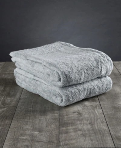 Delilah Home Resort Collection Organic Turkish Cotton 2-pc. Hand Towels, 16" X 30" In Light Green