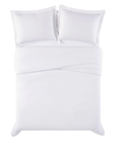 Truly Calm Silver-tone Cool 3 Piece Duvet Set, Full/queen Bedding In White