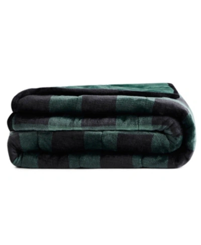 Dreamnest Velvet To Velvet Reverse Weighted Blanket, 50" L X 60" W Bedding In Green
