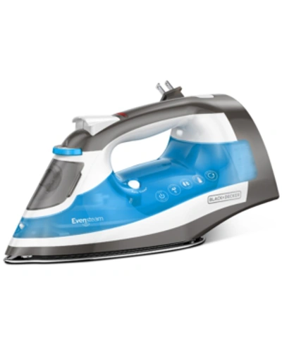 Black & Decker One Step Steam Cord Reel Iron In Blue