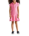 Polo Ralph Lauren Logo-embroidered Cotton-blend Polo Dress 7-11 Years In Baja Pink