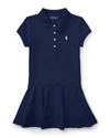 Polo Ralph Lauren Toddler Girls Polo Dress In French Navy