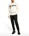 Alexander Mcqueen Graffiti Intarsia-knit Jumper In Sand/black