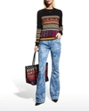 Etro Metallic Fair Isle Wool-blend Sweater In Multi