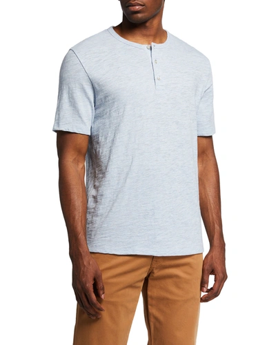 Vince Men's Tri-blend Henley Shirt In H Huntington Beac