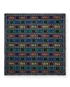 VERSACE NEON GRECA WOOL SCARF,PROD242300096