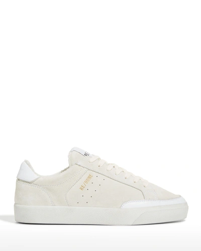 Re/done 90s Skate Suede Sneakers In White