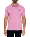 Robert Graham Men's Archie Polo Shirt W/ Contrast Detail In Light Pink