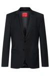 Hugo Extra Slim Fit Jacket In Bi Stretch Fabric In Black