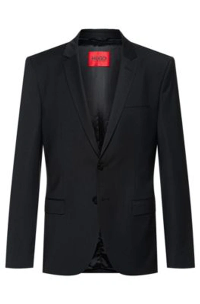 Hugo Extra Slim Fit Jacket In Bi Stretch Fabric In Black