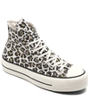 Converse Women's Chuck Taylor All Star Archive Print Platform High Top Casual Sneakers From Finish Line In Driftwood, Light Fawn