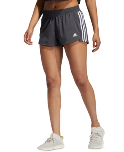Adidas Originals Women's Pacer Woven Training Shorts In Grey