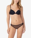 Le Mystere Second Skin Convertible Underwire Demi Bra In Black
