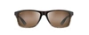 Maui Jim H798-01 Rectangle Polarized Sunglasses In Hclâ® Bronze