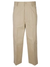 MONCLER MONCLER LOGO PATCH CROPPED TROUSERS