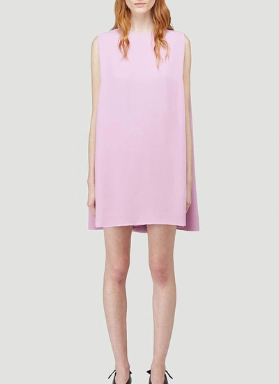 Valentino Short Cady Couture Dress In Pink