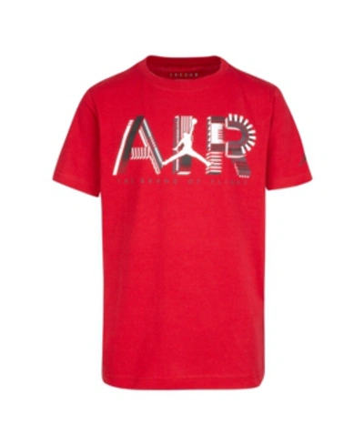 Jordan Kids' Big Boys Logo-graphic T-shirt In Gym Red