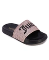 Juicy Couture Melrose Ave Glitter Slide Sandal In Gold-tone